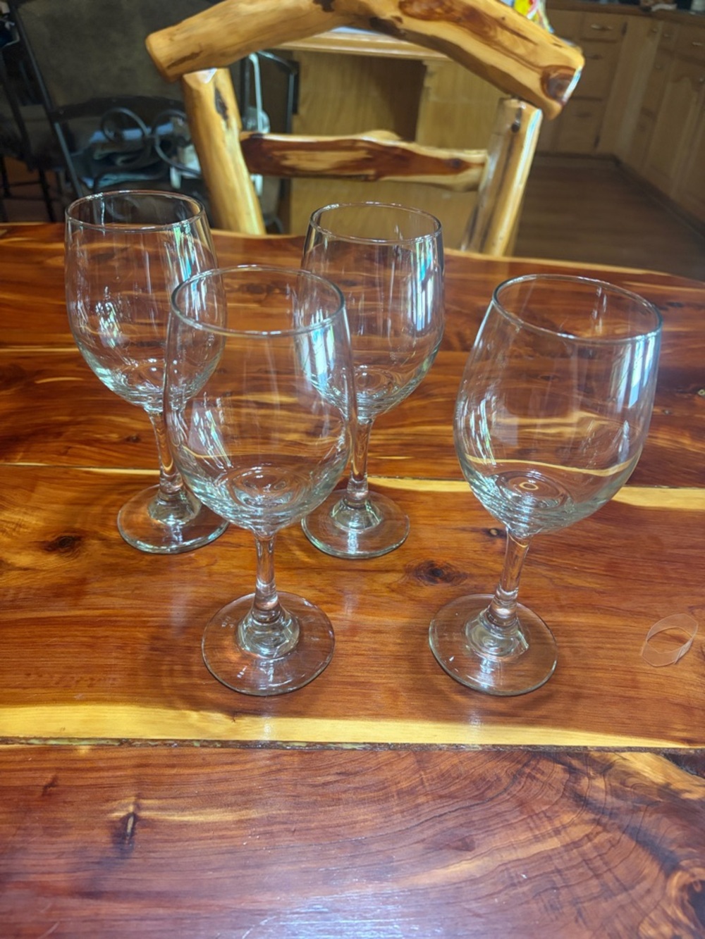 Libbey Clear Stemmed Wine Glasses - Clear Glass Set of 4